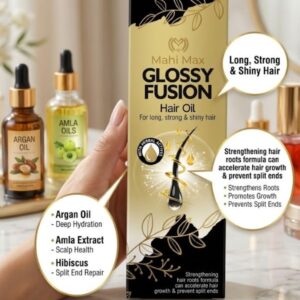 Glossy Fusion Hair Oil - Enriched with 22 Essential Oils