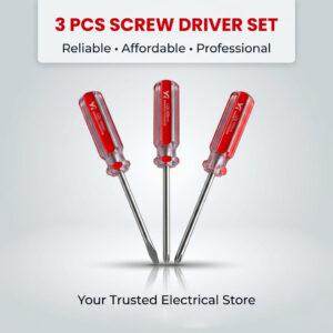3 Piece Screw Driver Set for Home & Repair