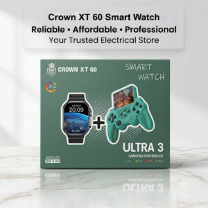 Crown XT60 Smart Watch + Ultra 3 Gamepad with Retro Games
