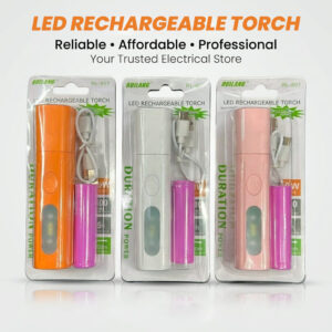 LED Rechargeable Torch – Multi Color Light