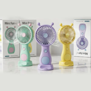 Portable Handheld Fan with Power Bank 5000mAh Battery Fast Charging Digital Display USB-C Mini Cooling Fan for Office Outdoor Travel