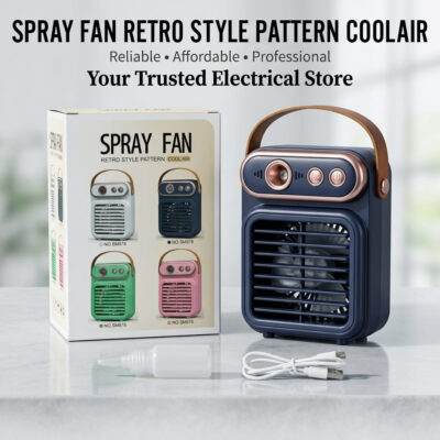 CoolAir Retro Pattern Spray Fan with Mist Function