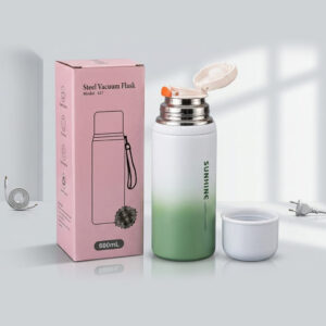 Portable Thermos Bottle with Rope 316 Stainless Steel Vacuum Flask Cup Water for Office Travel Hiking (Size : 500ml)