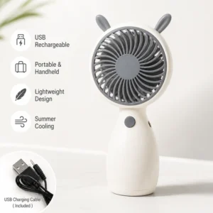 Mini Rechargeable USB Fan - Portable Handheld Desk Fan
